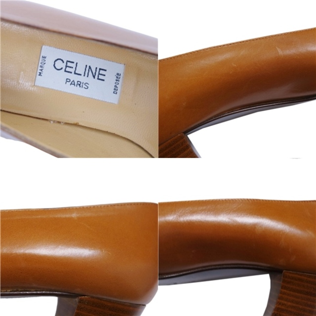 CELINE - Vintage セリーヌ CELINE パンプス ゴールド金具 CELINE - Vintage セリーヌ CELINE パンプス ゴールド金具