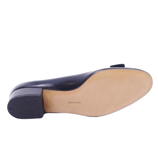 未使用 サルヴァトーレ フェラガモ Salvatore Ferragamo パンプス ヴァラ カーフレザー ヒール シューズ 靴 レディース 6C(23.5cm相当) ブラック