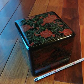 日本製 三段 重箱 漆器 牡丹彫 三段重 お祝い | doppocucina.com.br