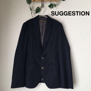 サジェスション(SUGGESTION)のSUGGESTION サジェッション　紺ブレザー(テーラードジャケット)