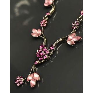 Claire's クレアーズ ラインストーン付お花のネックレス(ネックレス)