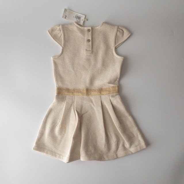 PETIT BATEAU(プチバトー)のプチバトー　ノエル ラメ　裏起毛　ワンピース　新品 キッズ/ベビー/マタニティのキッズ服女の子用(90cm~)(ワンピース)の商品写真