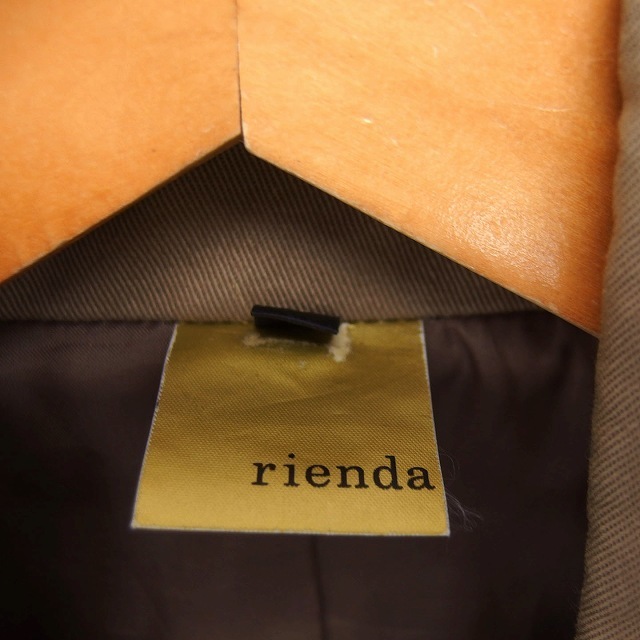 rienda(リエンダ)のリエンダ ジャケット アウター テーラード 総裏地 コットン 綿 リボン 無地  レディースのジャケット/アウター(その他)の商品写真