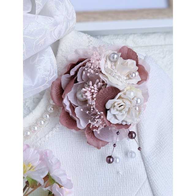 年末のプロモーション大特価! くすみピンク❀モーヴカラー❀霞草❀入園式❀卒園式❀入学式❀卒業式❀567 コサージュ+ブローチ 年末のプロモーション大特価! くすみピンク❀モーヴカラー❀霞草❀入園式❀卒園式❀入学式❀卒業式❀567 コサージュ+ブローチ