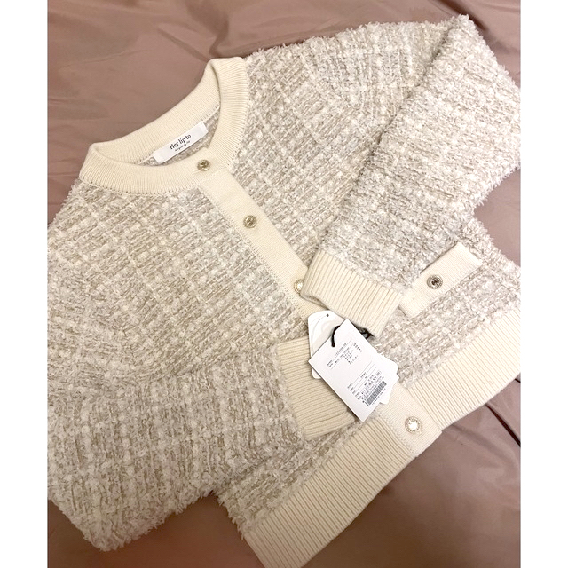 Her lip to Mercer Tweed Cardigan 殿堂 www.gold-and-wood.com