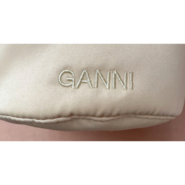 14高さ新品未使用✩GANNI サテン 巾着 ショルダーバッグ 2WAY イエロー