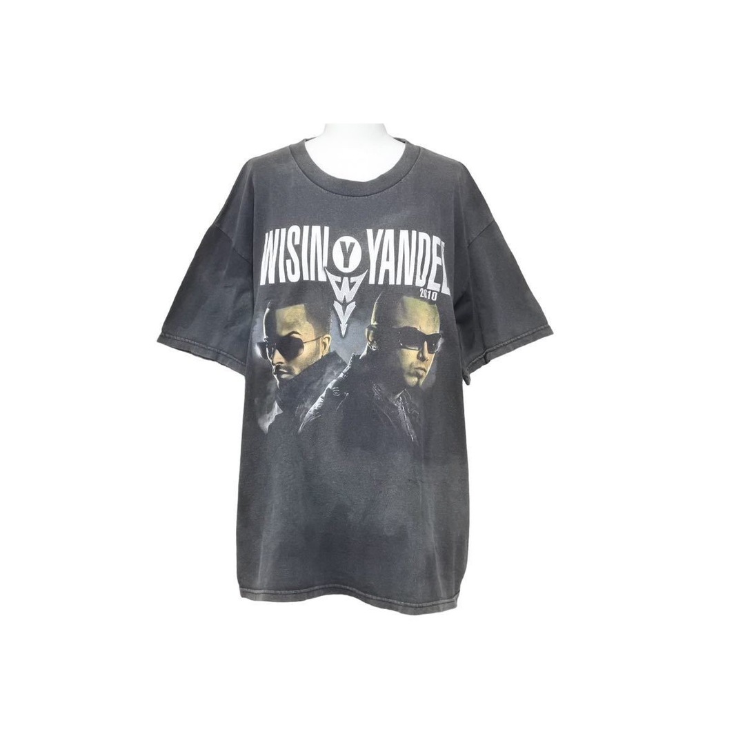 WISIN & YANDEL 2010 TOUR VINTAGE RAP TEE ヴィンテージ ビンテージ Tシャツ ASAP ROCKY着用 ブラック 美品  45734約53cm着丈