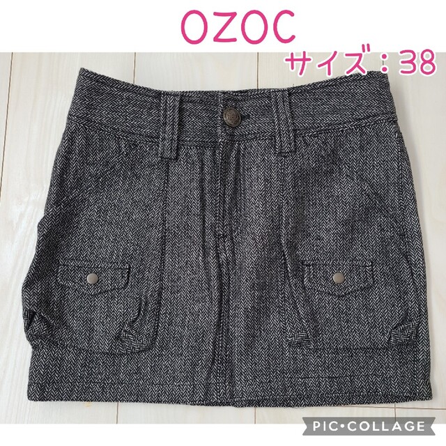 OZOC(オゾック)のOZOC　オゾック　ミニスカート　黒　ブラック　38　Mサイズ レディースのスカート(ミニスカート)の商品写真