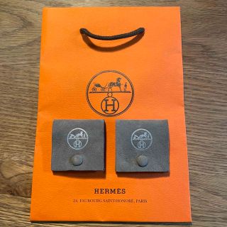 HERMES - 正規プレミア品 エルメス ペア 革 リングケース 袋 HERMES - 正規プレミア品 エルメス ペア 革 リングケース 袋