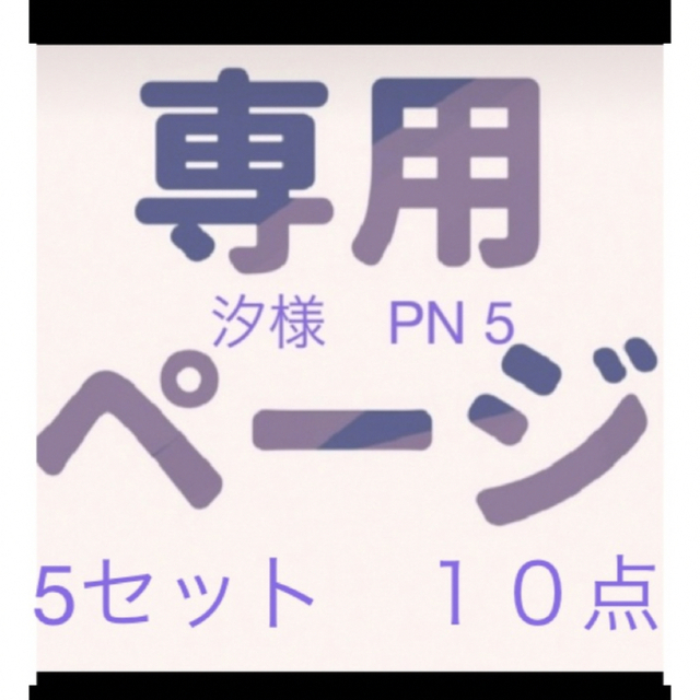 PN 10点（5セット）専用ページ