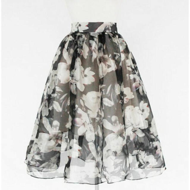 dholic(ディーホリック)のDホリック フローラルオーガンジーミディスカート レディースのスカート(ひざ丈スカート)の商品写真