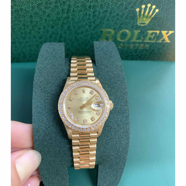 ROLEX(ロレックス)の2022年12月直営店OH済 2年保証ロレックス 10P新ダイヤ金無垢 腕時計 レディースのファッション小物(腕時計)の商品写真