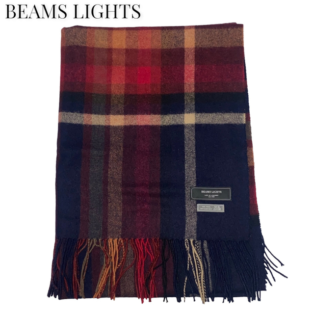 BEAMS LIGHTS(ビームスライツ)の【BEAMS LIGHTS】ウールチェックマフラー　ビームスライツ レディースのファッション小物(マフラー/ショール)の商品写真