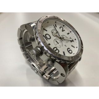 ニクソン(NIXON)のNIXON 腕時計51-30クロノグラフ ホワイト×シルバー(腕時計(アナログ))