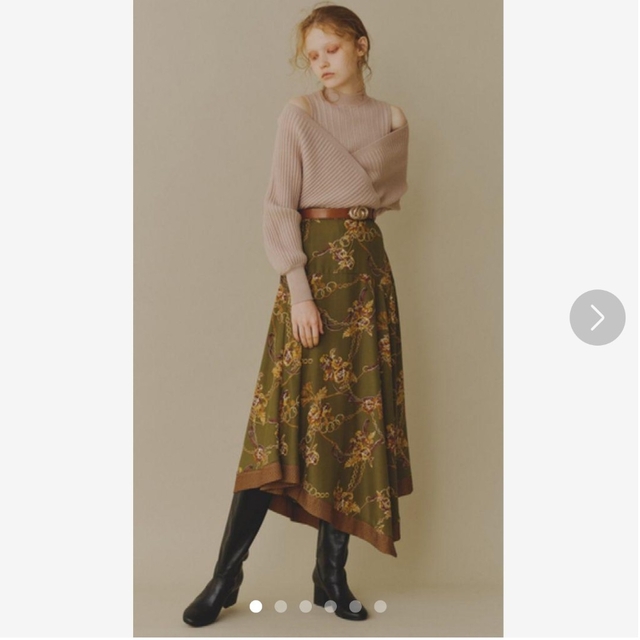 Lily Brown(リリーブラウン)のny様専用 Lily Brown フラワーチェーン柄スカート レディースのスカート(ロングスカート)の商品写真