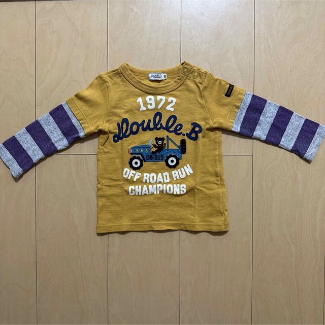 DOUBLE.B(ダブルビー)のミキハウス ダブルビー重ね着風長袖Tシャツ ロンＴ80cm キッズ/ベビー/マタニティのベビー服(~85cm)(シャツ/カットソー)の商品写真