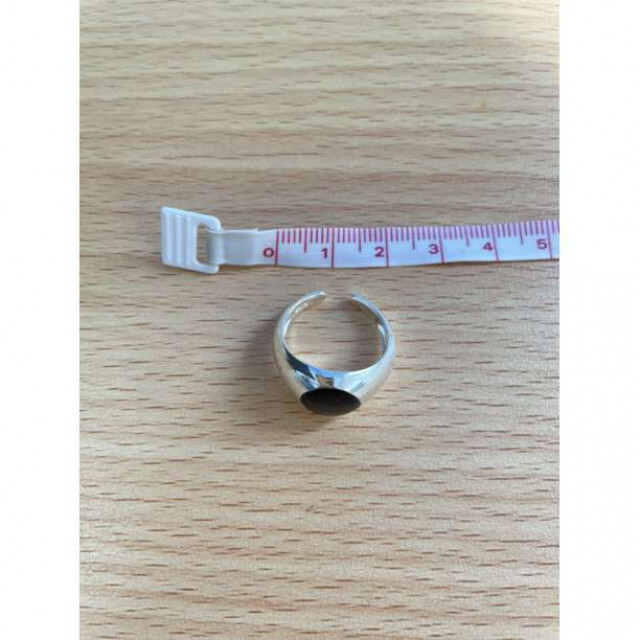 韓国　ブラックリング　シルバー　メンズ　指輪　アクセサリー メンズのアクセサリー(リング(指輪))の商品写真