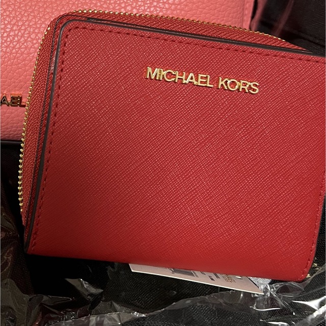 MICHEAL KORS 二つ折り財布 レッド 1