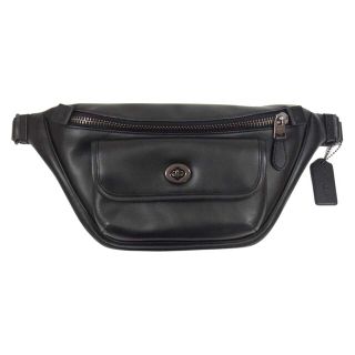 コーチ(COACH)のCOACH コーチ C1277 Heritage Belt Bag ヘリテイジ ベルト バッグ ウエスト バッグ ブラック系【中古】(ウエストポーチ)