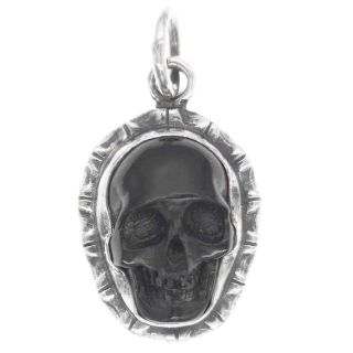 ファニー FUNNY CARVED SKULL PENDANT TOP JET カーヴド スカル ペンダント トップ シルバー系 ブラック系【中古】(その他)