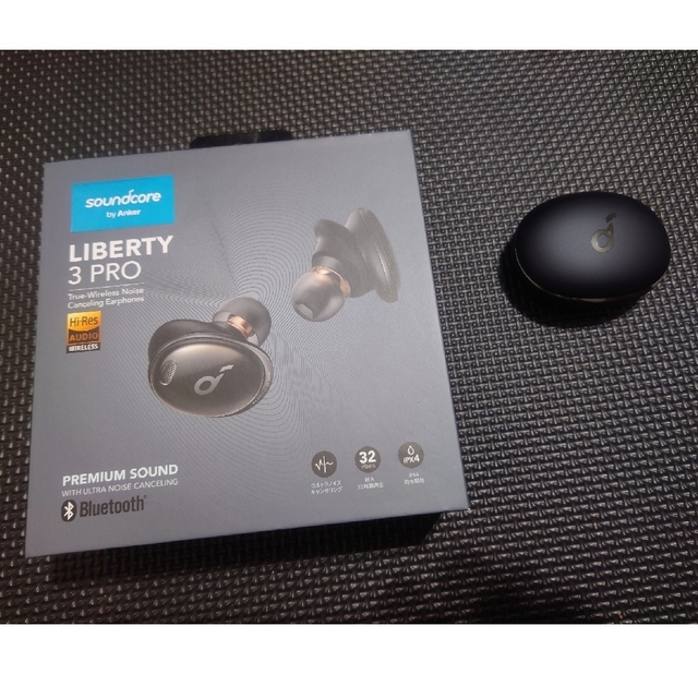 Anker(アンカー)の【中古】soundcore Liberty 3 pro ブラック【完品】最終値下 スマホ/家電/カメラのオーディオ機器(ヘッドフォン/イヤフォン)の商品写真