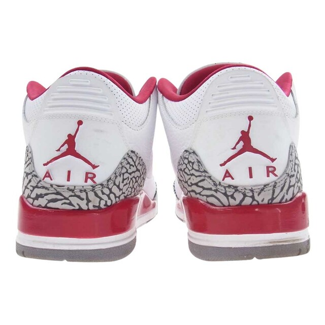 NIKE(ナイキ)のNIKE ナイキ スニーカー CT8532 126 AIR JORDAN 3 RETRO CARDINAL RED エアジョーダン3 レトロ カーディナル レッド スニーカー ホワイト系 29.0cm【中古】 メンズの靴/シューズ(スニーカー)の商品写真