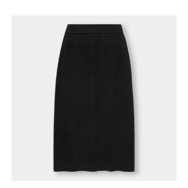 GU(ジーユー)のgu リブニットスカート　BLACK レディースのスカート(ロングスカート)の商品写真