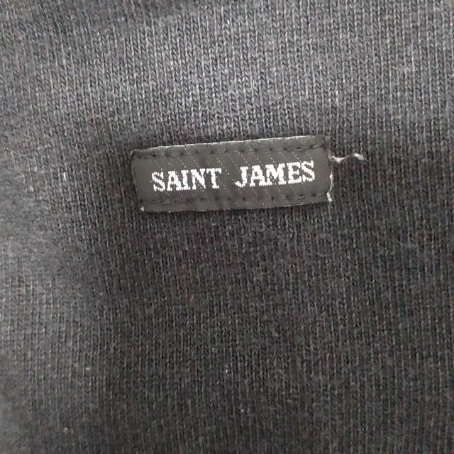 SAINT JAMES(セントジェームス)のSAINT JAMES　バスクシャツ　エルボーパッチ　黒 メンズのトップス(Tシャツ/カットソー(七分/長袖))の商品写真