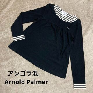 アーノルドパーマー(Arnold Palmer)のArnold Palmer カットソー アンゴラ混 Sサイズ ブラック(カットソー(長袖/七分))