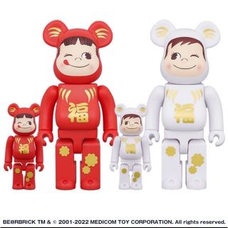 ベアブリック(BE@RBRICK)のBE＠RBRICK 達磨 ペコちゃん & ポコちゃん 100% & 400%(その他)