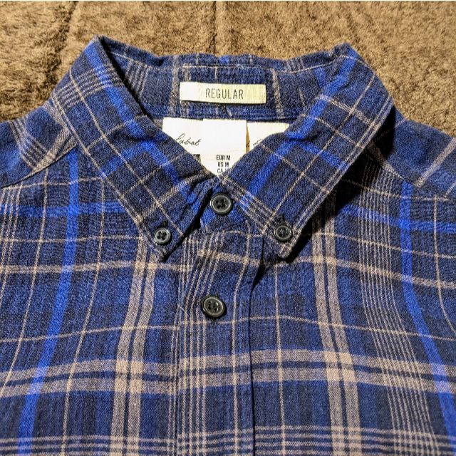 H&M(エイチアンドエム)のH&M　チェックシャツ　ブルー メンズのトップス(シャツ)の商品写真