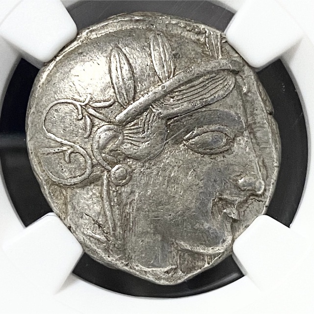【希少品 455-440年】 NGC アテナ テトラドラクマ 銀貨 コイン