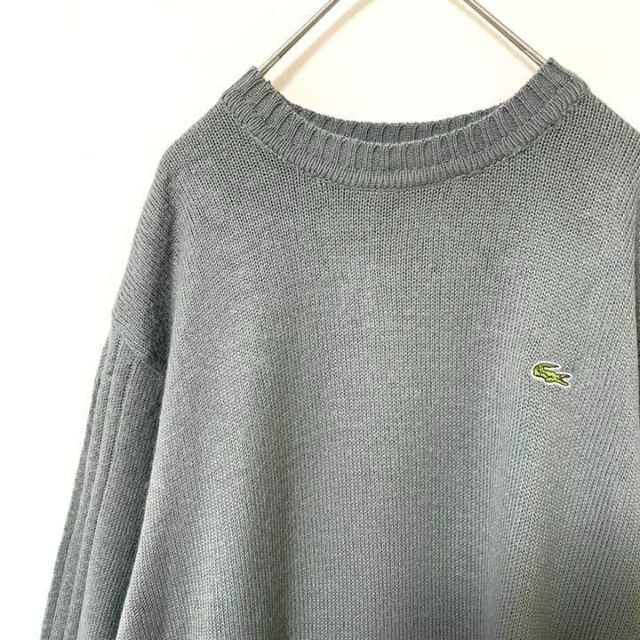 LACOSTE(ラコステ)のLACOSTE シュミーズラコステ　フランス製80s ニット　セーター刺繍　古着 メンズのトップス(ニット/セーター)の商品写真