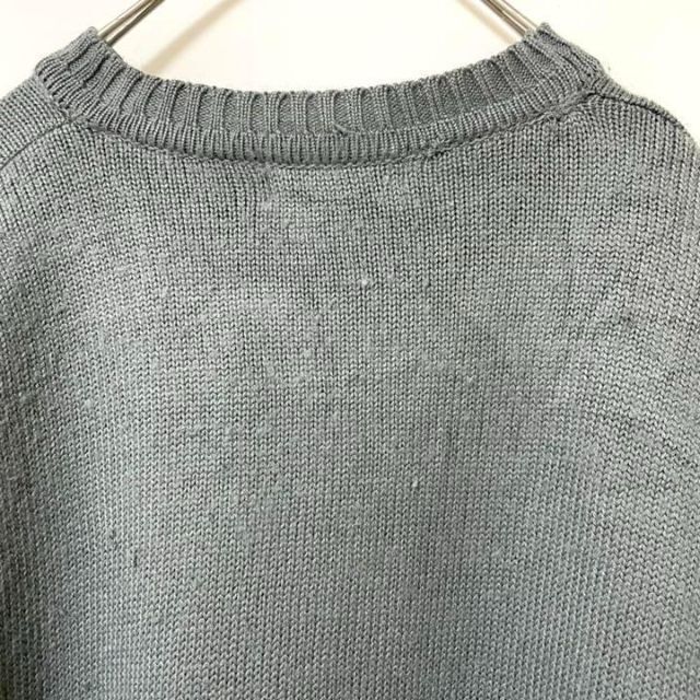 LACOSTE(ラコステ)のLACOSTE シュミーズラコステ　フランス製80s ニット　セーター刺繍　古着 メンズのトップス(ニット/セーター)の商品写真