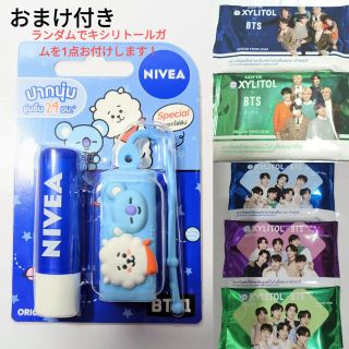 ニベア(ニベア)の海外限定　NIVEA × BT21　ニベア リップ BTS 防弾少年団　ブルー(アイドルグッズ)