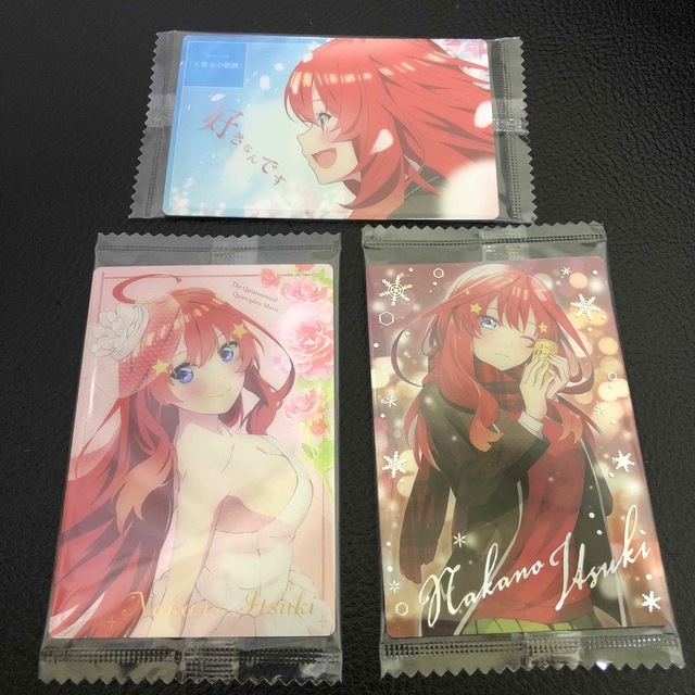 五等分の花嫁　ウエハース　中野　五月　3枚セット エンタメ/ホビーのアニメグッズ(カード)の商品写真