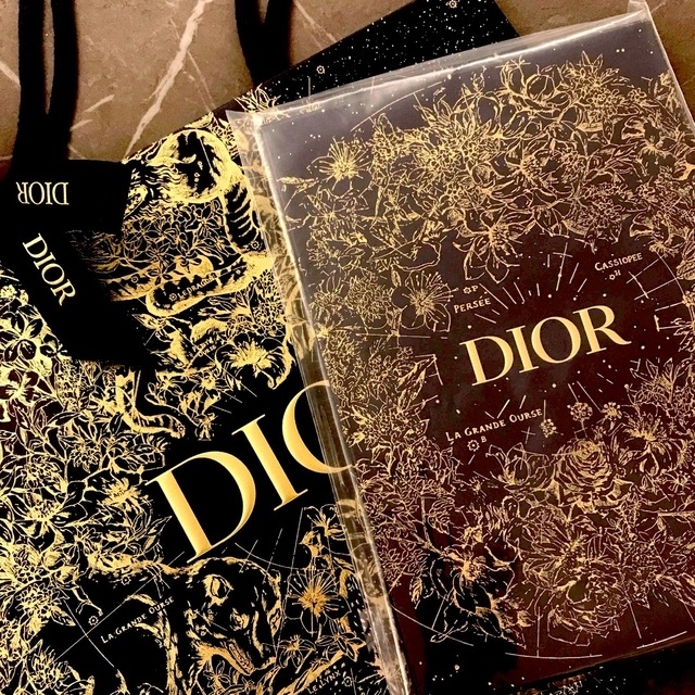 Dior(ディオール)の新品✨Dior ★ノベルティ限定ノート◉オリジナルショッパー袋◉リボン インテリア/住まい/日用品の文房具(ノート/メモ帳/ふせん)の商品写真