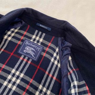 BURBERRY - バーバリー カシミヤ混 金釦 裏地チェック ウール コート