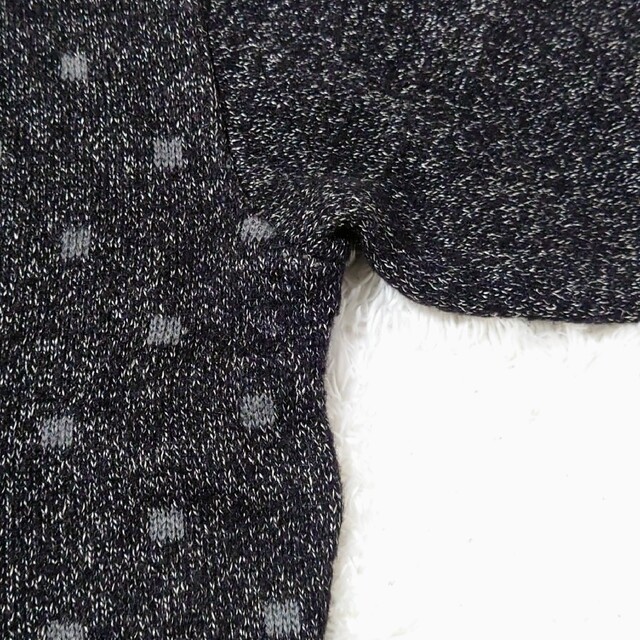 Christian Dior(クリスチャンディオール)のクリスチャンディオール Vネック ニット セーター M ロゴ ドット柄 ブラック メンズのトップス(ニット/セーター)の商品写真