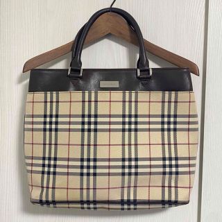 バーバリー(BURBERRY)のBURBERRY バーバリーチェック　ハンドバッグ　ブリーフケース　ベージュ(トートバッグ)