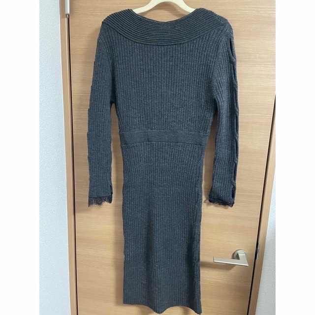 Her lip to(ハーリップトゥ)のher lip to Wrap-Effect Knit Dress  レディースのワンピース(ひざ丈ワンピース)の商品写真