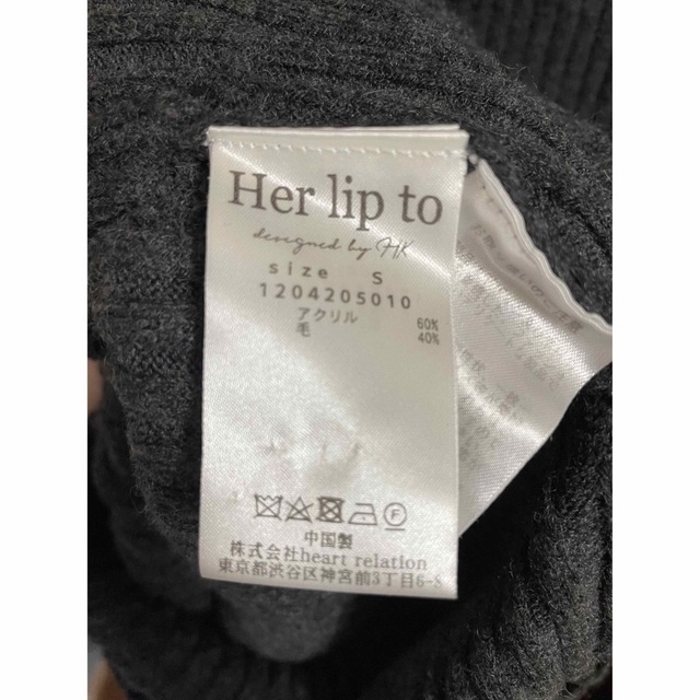 Her lip to(ハーリップトゥ)のher lip to Wrap-Effect Knit Dress  レディースのワンピース(ひざ丈ワンピース)の商品写真