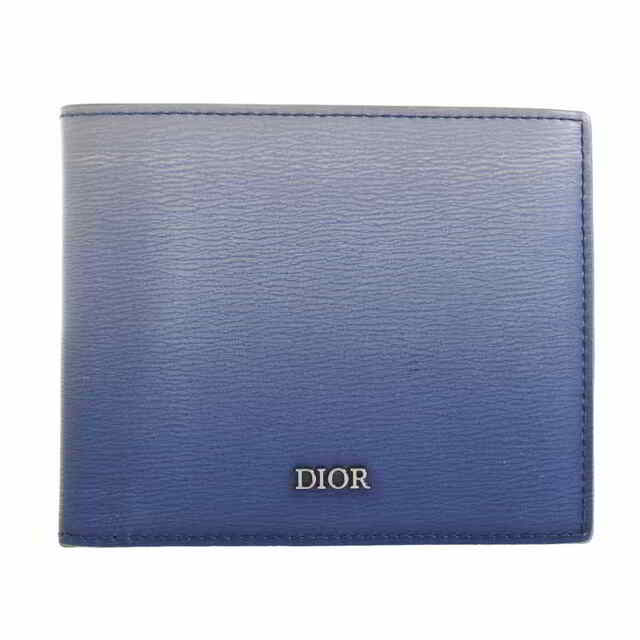 新品入荷 Dior Christian - by ブルー 財布 二つ折り コンパクト