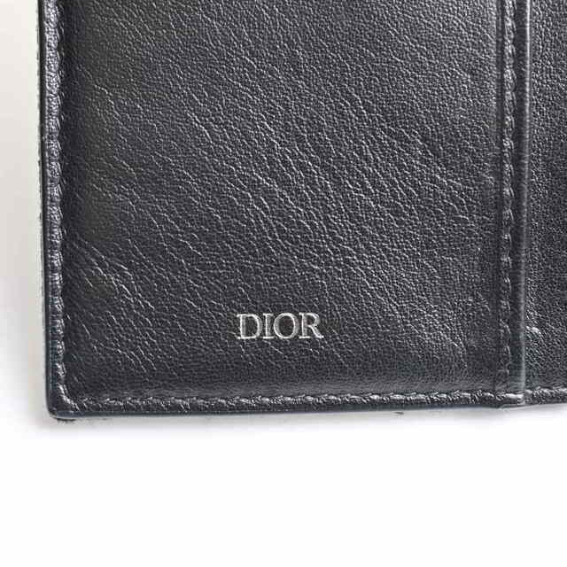 Christian Dior クリスチャンディオール オブリーク キャンバス バーティカル ロングウォレット 二つ折り 長財布 ブラック by