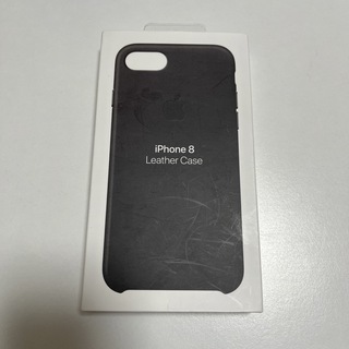 アップル(Apple)のiphone8(SE)純正レザーケース　黒(iPhoneケース)
