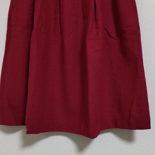 Techichi(テチチ)の新品タグ付き Te'chichi フラノタック  スカート 赤系 レディースのスカート(ひざ丈スカート)の商品写真