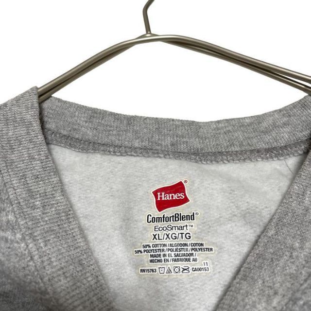 Hanes(ヘインズ)の一点物　Hanse ヘインズ　スウェット　プリント　チームロゴ　L 古着 メンズのトップス(スウェット)の商品写真