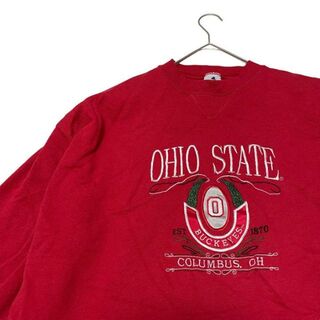 激レア　USA製　スウェット　オハイオ州立大学　刺繍ロゴ　90s 古着(スウェット)