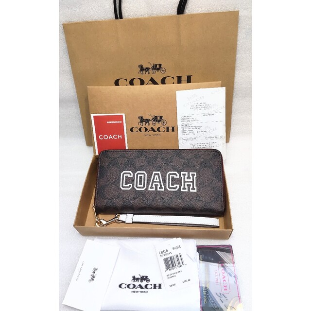 COACH(コーチ)の新品 未使用 COACH コーチ 長財布 財布 シグネチャー ダークブラウン レディースのファッション小物(財布)の商品写真