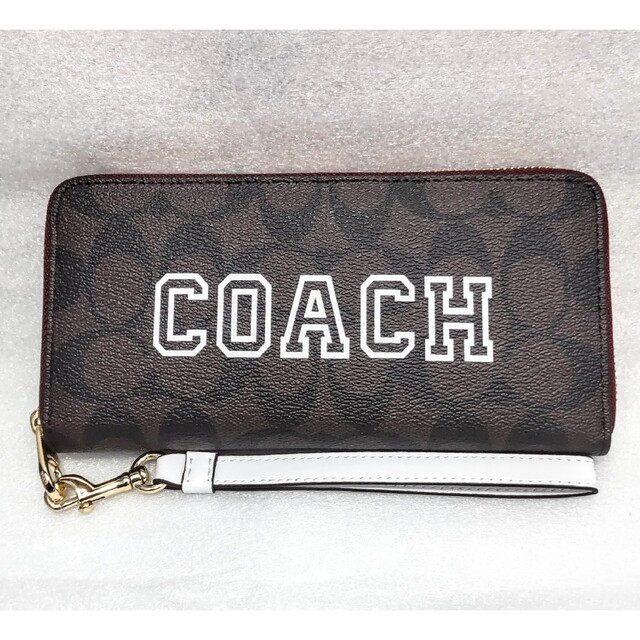 COACH(コーチ)の新品 未使用 COACH コーチ 長財布 財布 シグネチャー ダークブラウン レディースのファッション小物(財布)の商品写真